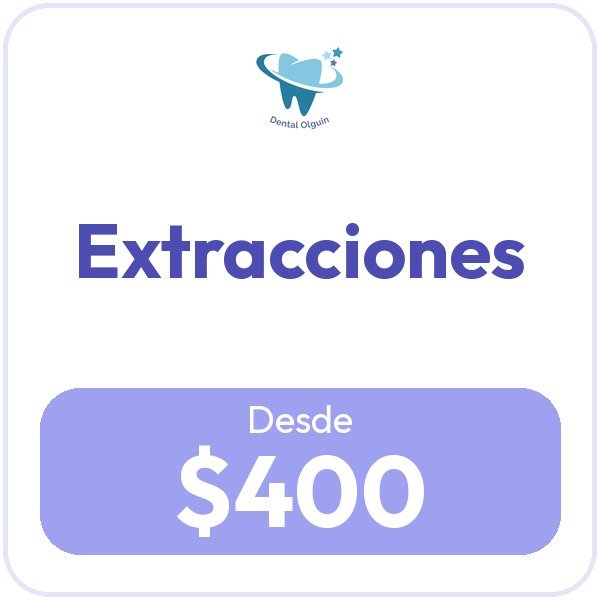 Promoción Extracciones, desde $400.00