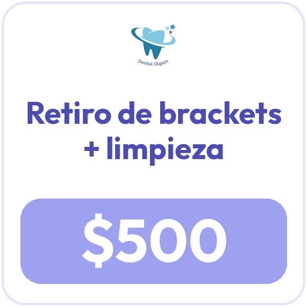 Promoción Retiro de brackets más limpieza, $500.00